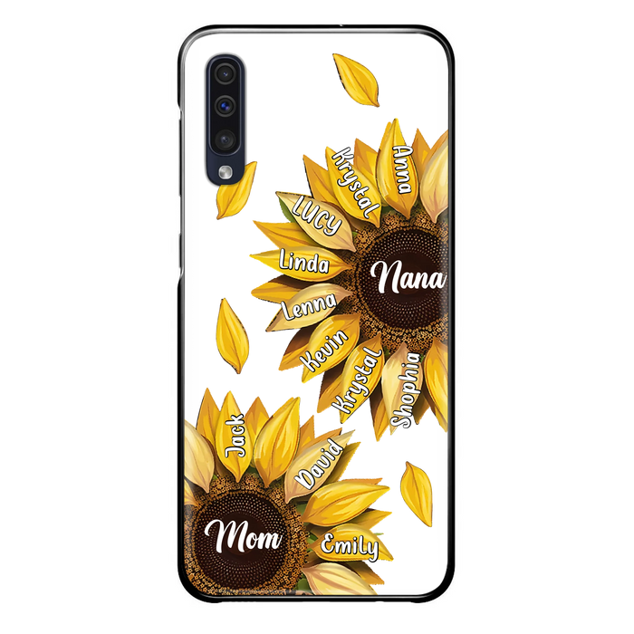 Personalized Sunflower Grandma Phone Case - Up to 11 Kids - Mother's Day Gift Idea for Mom/Grandma -  Case For iPhone/Samsung