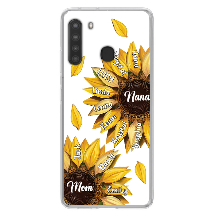 Personalized Sunflower Grandma Phone Case - Up to 11 Kids - Mother's Day Gift Idea for Mom/Grandma -  Case For iPhone/Samsung