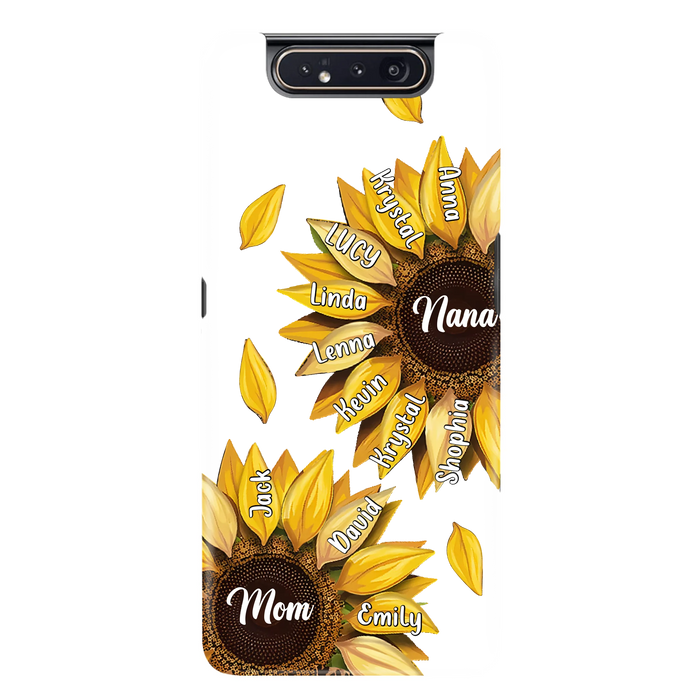 Personalized Sunflower Grandma Phone Case - Up to 11 Kids - Mother's Day Gift Idea for Mom/Grandma -  Case For iPhone/Samsung