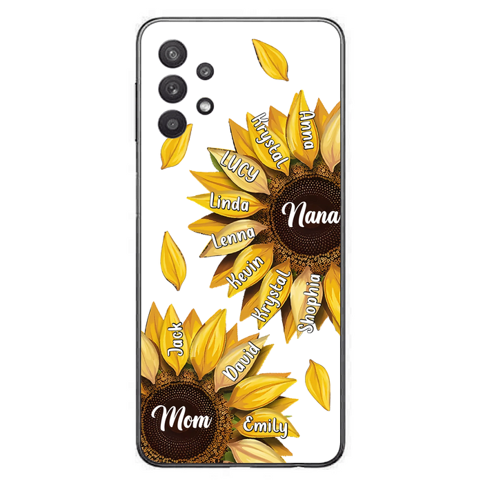 Personalized Sunflower Grandma Phone Case - Up to 11 Kids - Mother's Day Gift Idea for Mom/Grandma -  Case For iPhone/Samsung