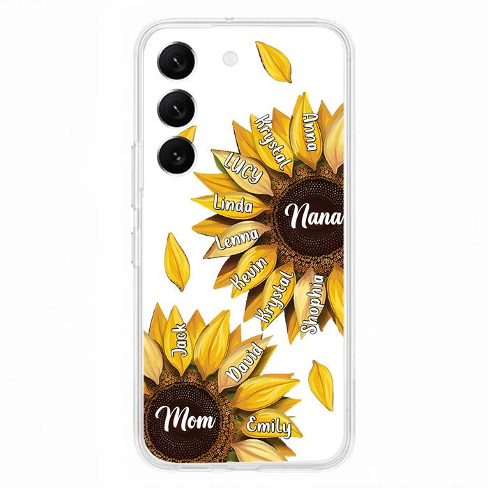 Personalized Sunflower Grandma Phone Case - Up to 11 Kids - Mother's Day Gift Idea for Mom/Grandma -  Case For iPhone/Samsung