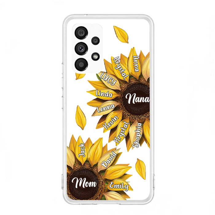 Personalized Sunflower Grandma Phone Case - Up to 11 Kids - Mother's Day Gift Idea for Mom/Grandma -  Case For iPhone/Samsung