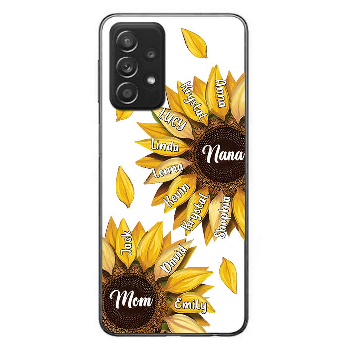 Personalized Sunflower Grandma Phone Case - Up to 11 Kids - Mother's Day Gift Idea for Mom/Grandma -  Case For iPhone/Samsung