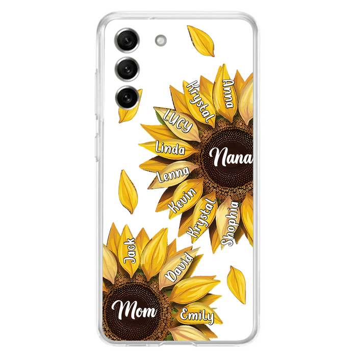 Personalized Sunflower Grandma Phone Case - Up to 11 Kids - Mother's Day Gift Idea for Mom/Grandma -  Case For iPhone/Samsung