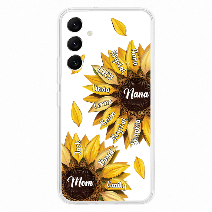 Personalized Sunflower Grandma Phone Case - Up to 11 Kids - Mother's Day Gift Idea for Mom/Grandma -  Case For iPhone/Samsung