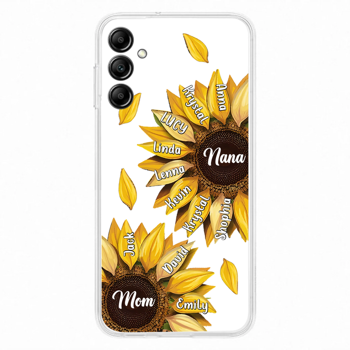 Personalized Sunflower Grandma Phone Case - Up to 11 Kids - Mother's Day Gift Idea for Mom/Grandma -  Case For iPhone/Samsung