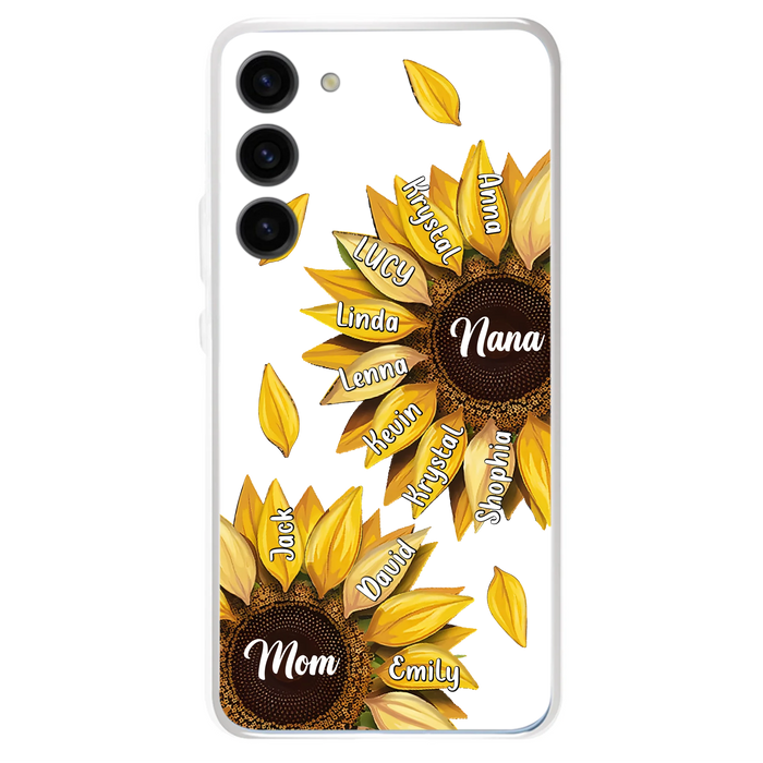 Personalized Sunflower Grandma Phone Case - Up to 11 Kids - Mother's Day Gift Idea for Mom/Grandma -  Case For iPhone/Samsung