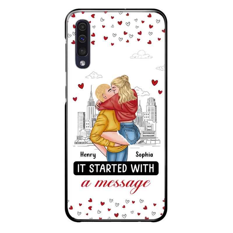 Custom Personalized Couple Phone Case For iPhone/ Samsung - Gift Idea For Couple - It Started With A Message