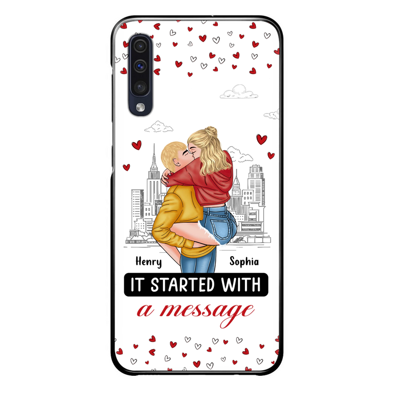 Custom Personalized Couple Phone Case For iPhone/ Samsung - Gift Idea For Couple - It Started With A Message