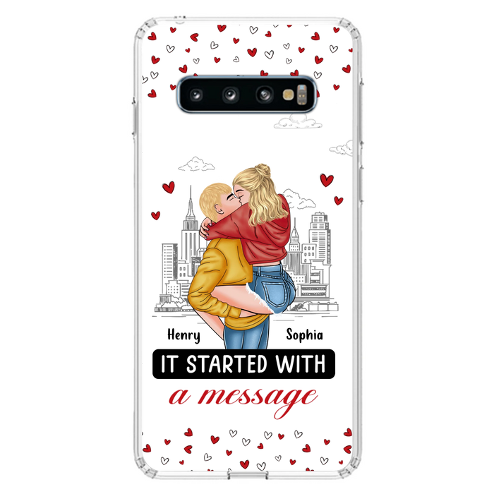 Custom Personalized Couple Phone Case For iPhone/ Samsung - Gift Idea For Couple - It Started With A Message