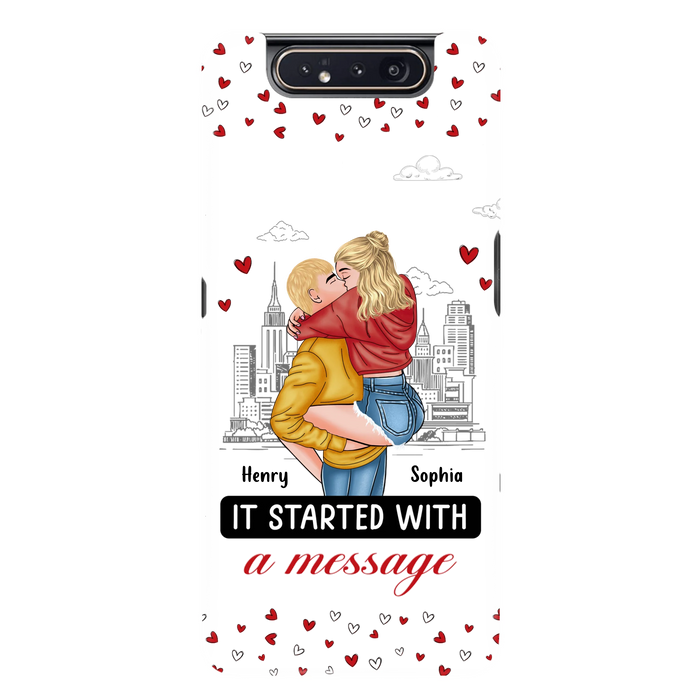 Custom Personalized Couple Phone Case For iPhone/ Samsung - Gift Idea For Couple - It Started With A Message