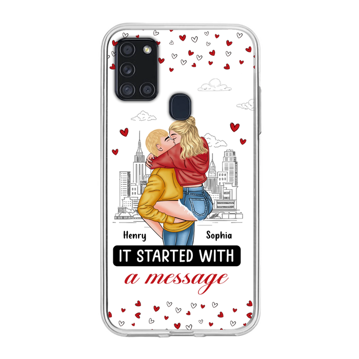 Custom Personalized Couple Phone Case For iPhone/ Samsung - Gift Idea For Couple - It Started With A Message