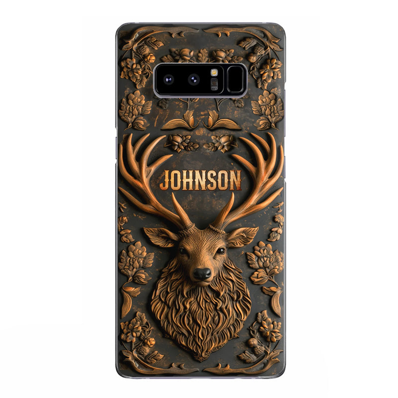 Custom Personalized Deer Hunting 3D Printed Effect Phone Case - Gift Idea For Hunting Lover - Case For iPhone/ Samsung