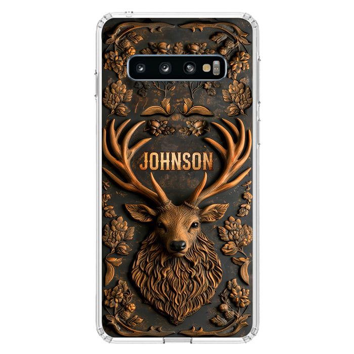 Custom Personalized Deer Hunting 3D Printed Effect Phone Case - Gift Idea For Hunting Lover - Case For iPhone/ Samsung