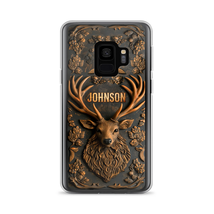 Custom Personalized Deer Hunting 3D Printed Effect Phone Case - Gift Idea For Hunting Lover - Case For iPhone/ Samsung
