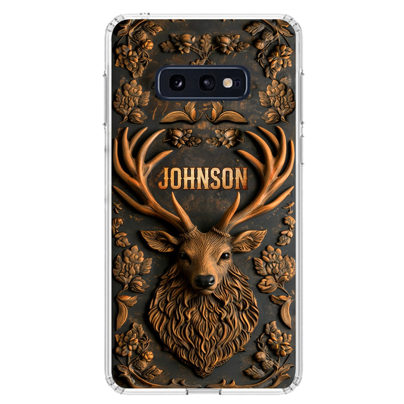 Custom Personalized Deer Hunting 3D Printed Effect Phone Case - Gift Idea For Hunting Lover - Case For iPhone/ Samsung
