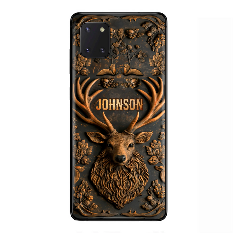 Custom Personalized Deer Hunting 3D Printed Effect Phone Case - Gift Idea For Hunting Lover - Case For iPhone/ Samsung