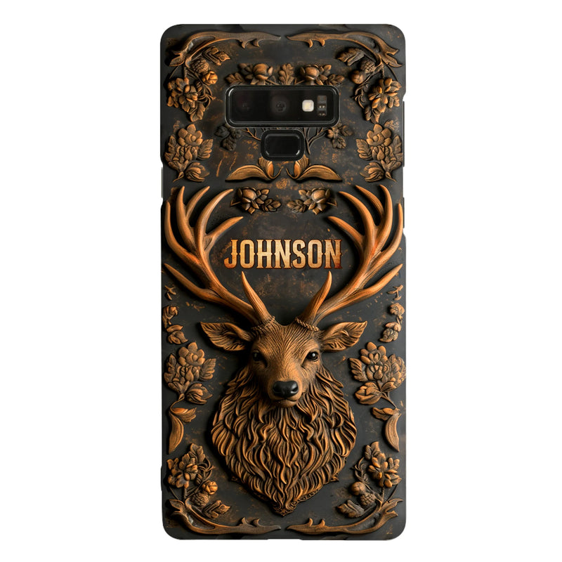 Custom Personalized Deer Hunting 3D Printed Effect Phone Case - Gift Idea For Hunting Lover - Case For iPhone/ Samsung