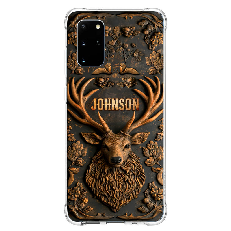 Custom Personalized Deer Hunting 3D Printed Effect Phone Case - Gift Idea For Hunting Lover - Case For iPhone/ Samsung