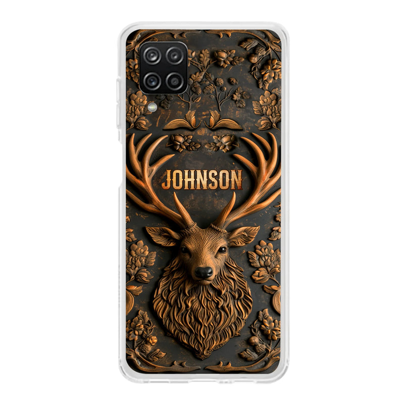 Custom Personalized Deer Hunting 3D Printed Effect Phone Case - Gift Idea For Hunting Lover - Case For iPhone/ Samsung