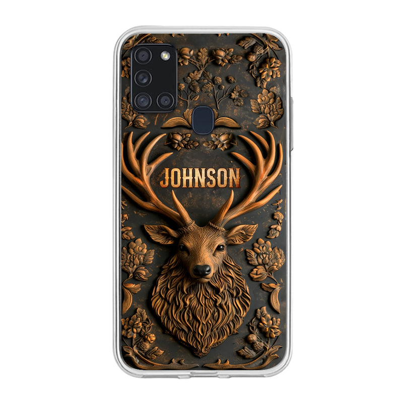 Custom Personalized Deer Hunting 3D Printed Effect Phone Case - Gift Idea For Hunting Lover - Case For iPhone/ Samsung