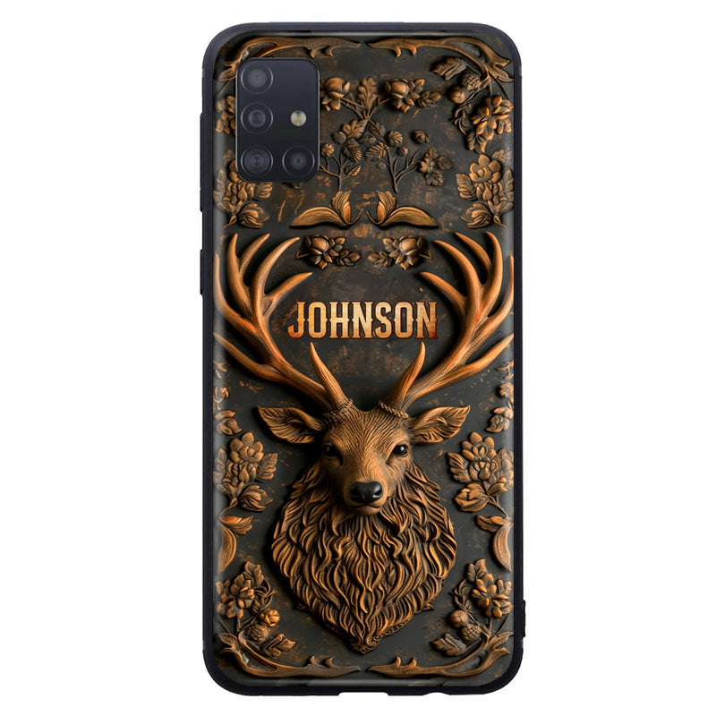 Custom Personalized Deer Hunting 3D Printed Effect Phone Case - Gift Idea For Hunting Lover - Case For iPhone/ Samsung