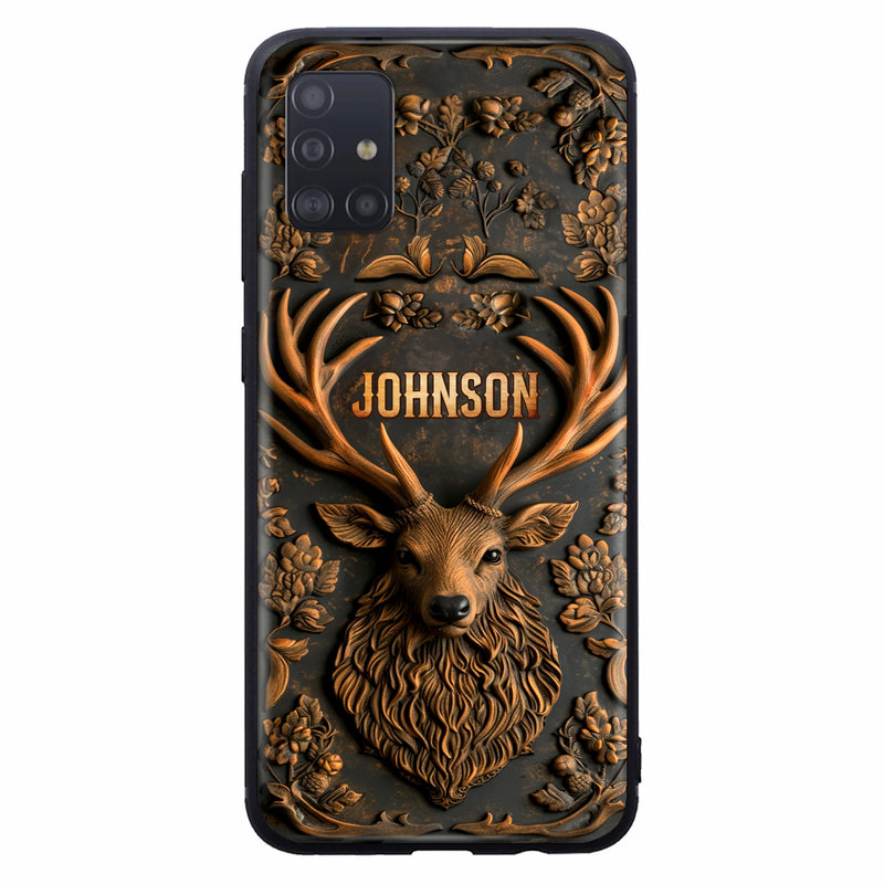 Custom Personalized Deer Hunting 3D Printed Effect Phone Case - Gift Idea For Hunting Lover - Case For iPhone/ Samsung