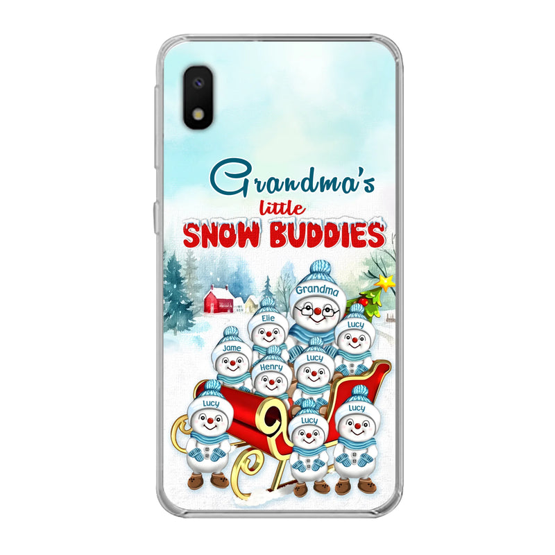 Personalized Grandma Phone Case - Christmas Gift Idea For Grandma - Up to 8 Grandkids - Case For iPhone/ Samsung - Grandma's Little Snow Buddies
