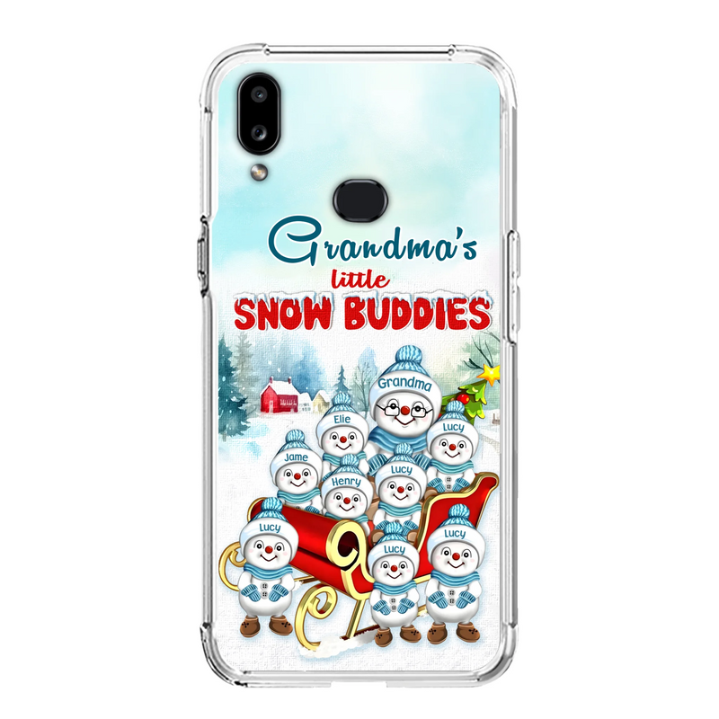 Personalized Grandma Phone Case - Christmas Gift Idea For Grandma - Up to 8 Grandkids - Case For iPhone/ Samsung - Grandma's Little Snow Buddies