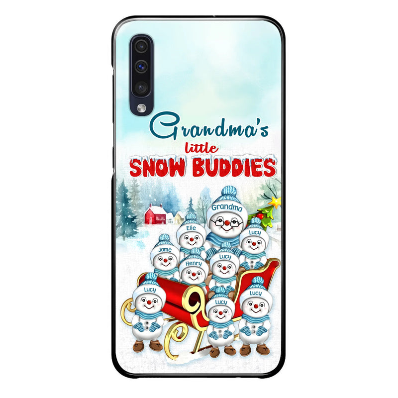 Personalized Grandma Phone Case - Christmas Gift Idea For Grandma - Up to 8 Grandkids - Case For iPhone/ Samsung - Grandma's Little Snow Buddies