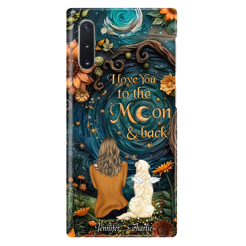 Custom Personalized Galaxy Night Phone Case - Gift Idea For Pet Owner - Case For iPhon/ Samsung - I Love You To The Moon & Back