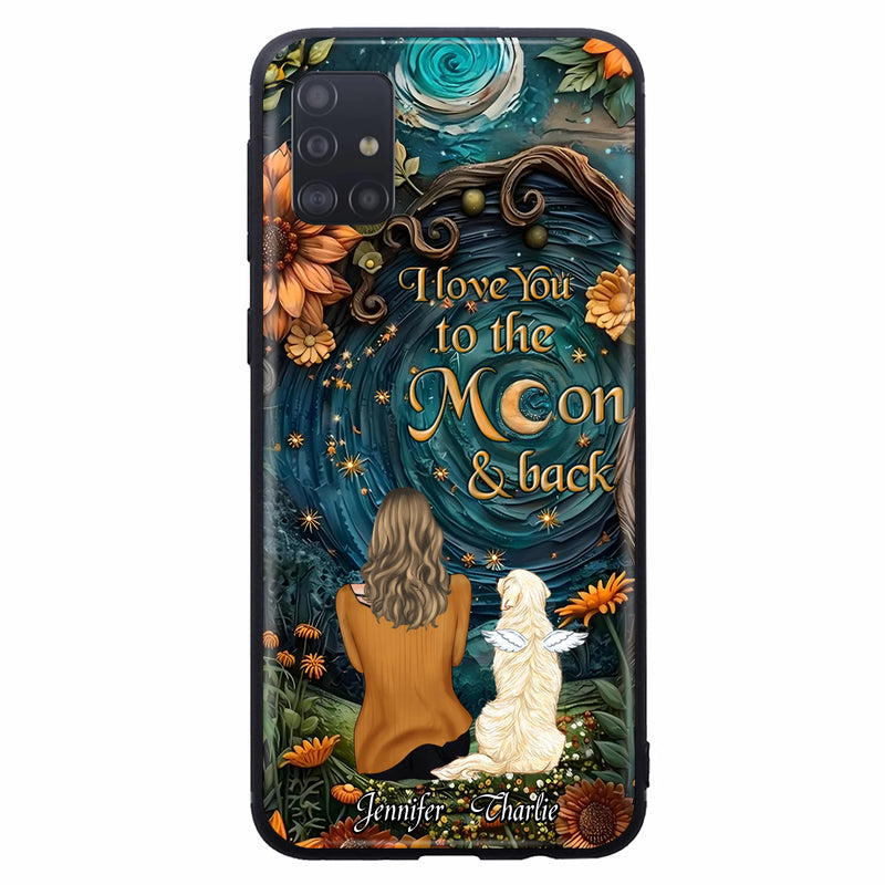 Custom Personalized Galaxy Night Phone Case - Gift Idea For Pet Owner - Case For iPhon/ Samsung - I Love You To The Moon & Back