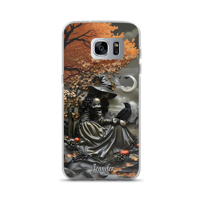 Custom Personalized Witch Phone Case - Halloween/ Birthday Gift Idea For Yourself, Women, Witch Lovers - Case For iPhone/ Samsung