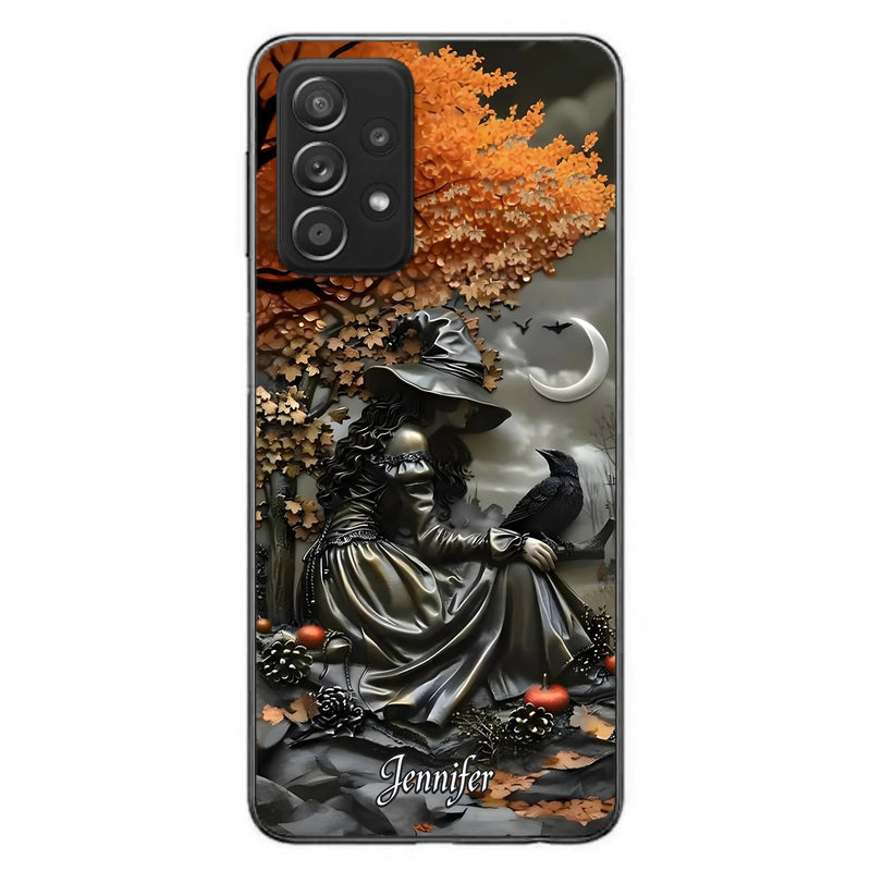 Custom Personalized Witch Phone Case - Halloween/ Birthday Gift Idea For Yourself, Women, Witch Lovers - Case For iPhone/ Samsung