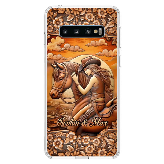 Custom Personalized Horse Girl Phone Case - Gift Idea For Horse Lover - Case For iPhone/ Samsung