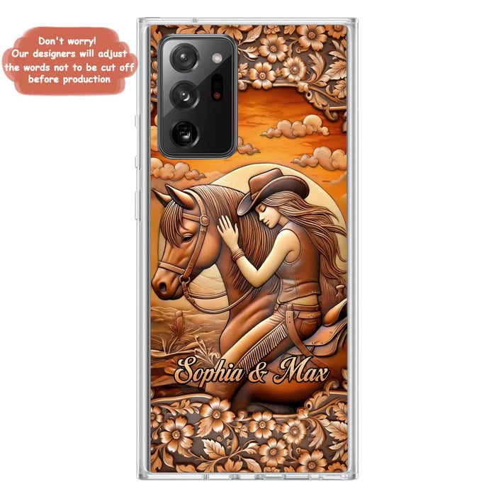 Custom Personalized Horse Girl Phone Case - Gift Idea For Horse Lover - Case For iPhone/ Samsung