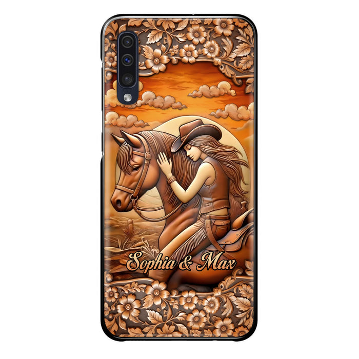 Custom Personalized Horse Girl Phone Case - Gift Idea For Horse Lover - Case For iPhone/ Samsung