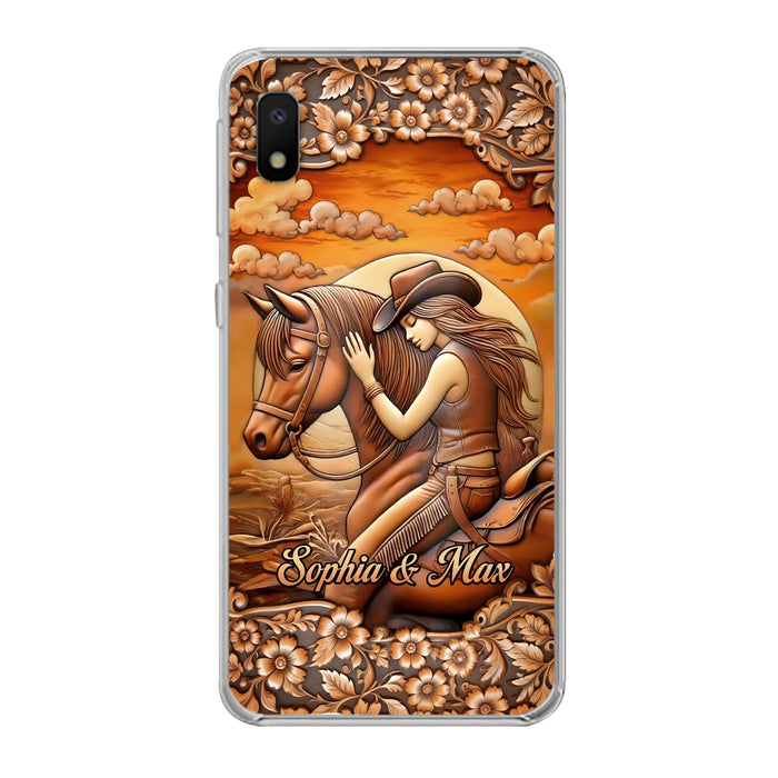 Custom Personalized Horse Girl Phone Case - Gift Idea For Horse Lover - Case For iPhone/ Samsung