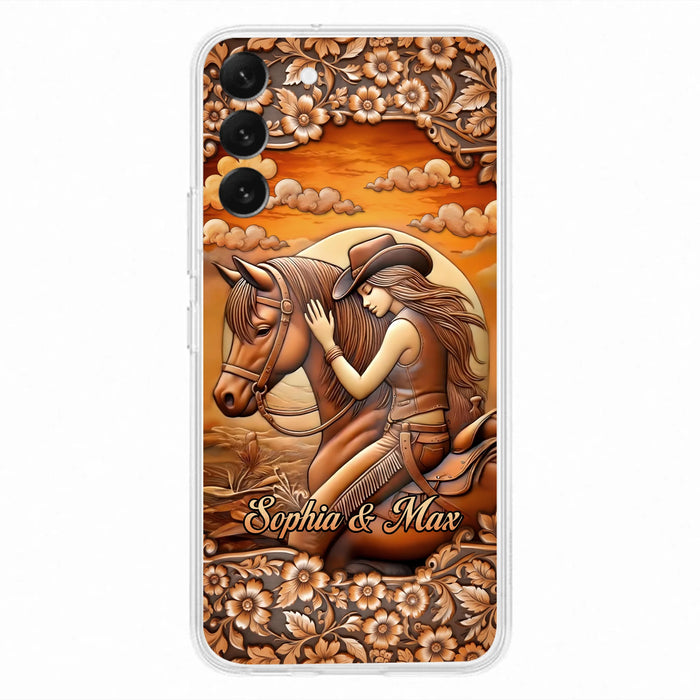 Custom Personalized Horse Girl Phone Case - Gift Idea For Horse Lover - Case For iPhone/ Samsung