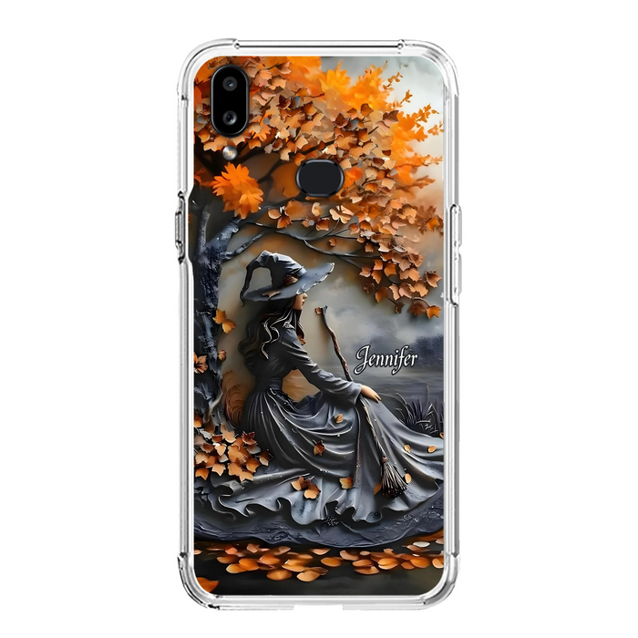 Custom Personalized Witch Broom Phone Case - Halloween/ Birthday Gift Idea For Yourself, Women, Witch Lovers - Case For iPhone/ Samsung