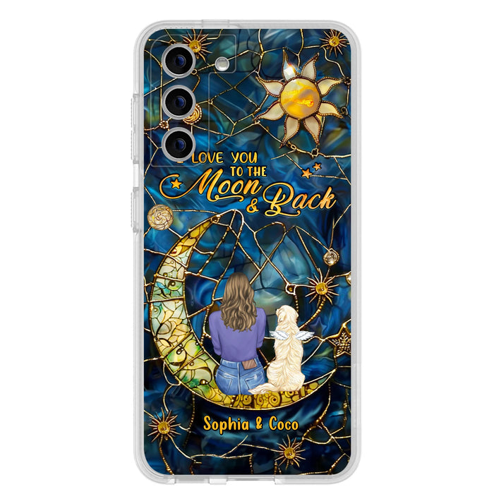 Custom Personalized Memorial Pet Phone Case - Memorial Gift Idea For Pet Lover - Case For iPhone/ Samsung - I Love You To The Moon & Back