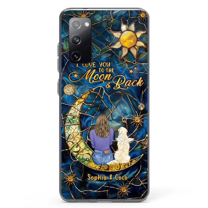 Custom Personalized Memorial Pet Phone Case - Memorial Gift Idea For Pet Lover - Case For iPhone/ Samsung - I Love You To The Moon & Back