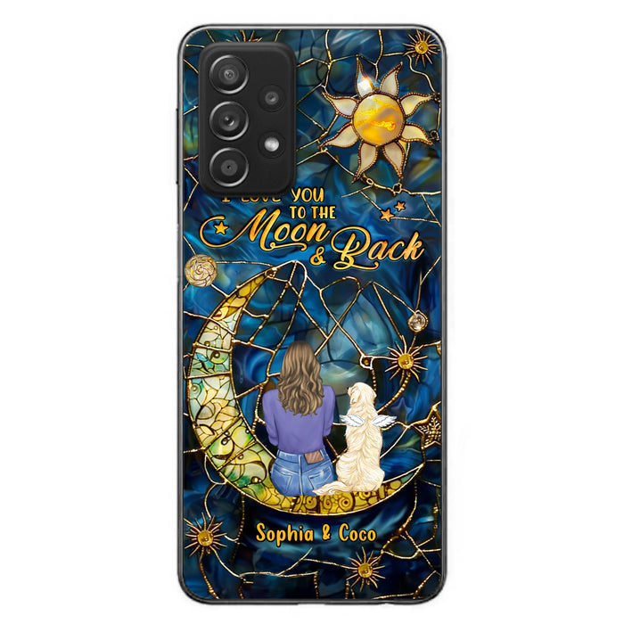 Custom Personalized Memorial Pet Phone Case - Memorial Gift Idea For Pet Lover - Case For iPhone/ Samsung - I Love You To The Moon & Back
