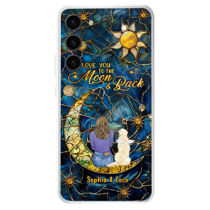 Custom Personalized Memorial Pet Phone Case - Memorial Gift Idea For Pet Lover - Case For iPhone/ Samsung - I Love You To The Moon & Back