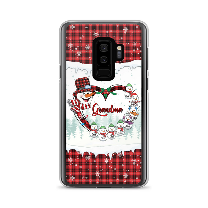 Personalized Christmas Grandma Children Phone Case - Gift For Grandma/Mom - Up to 8 Kids - Case For iPhone/Samsung