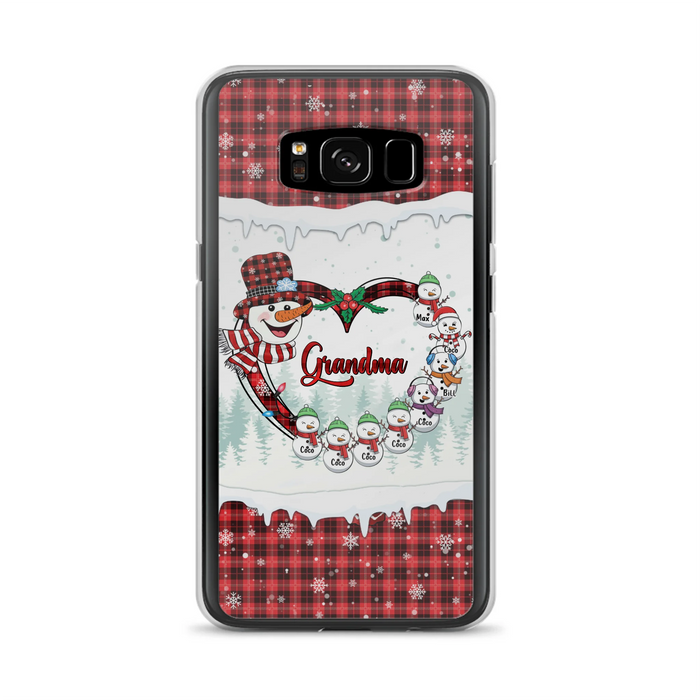 Personalized Christmas Grandma Children Phone Case - Gift For Grandma/Mom - Up to 8 Kids - Case For iPhone/Samsung
