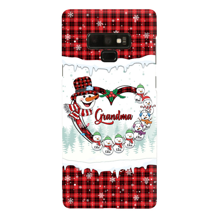 Personalized Christmas Grandma Children Phone Case - Gift For Grandma/Mom - Up to 8 Kids - Case For iPhone/Samsung