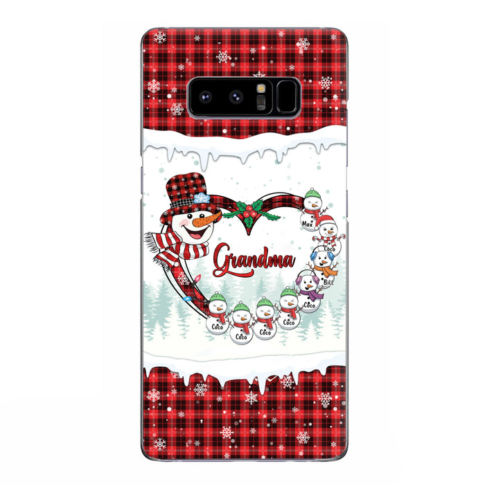 Personalized Christmas Grandma Children Phone Case - Gift For Grandma/Mom - Up to 8 Kids - Case For iPhone/Samsung
