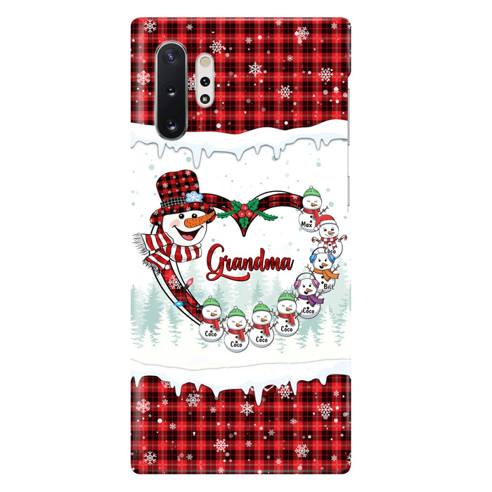 Personalized Christmas Grandma Children Phone Case - Gift For Grandma/Mom - Up to 8 Kids - Case For iPhone/Samsung