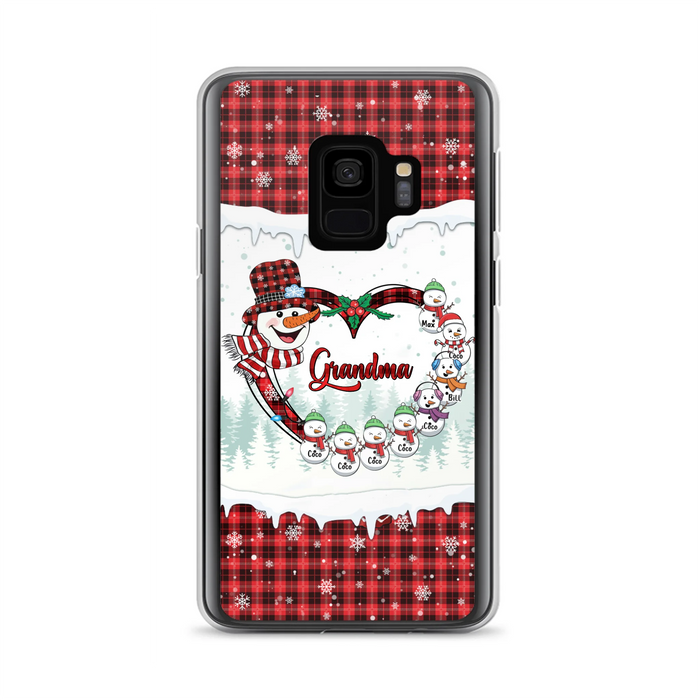Personalized Christmas Grandma Children Phone Case - Gift For Grandma/Mom - Up to 8 Kids - Case For iPhone/Samsung